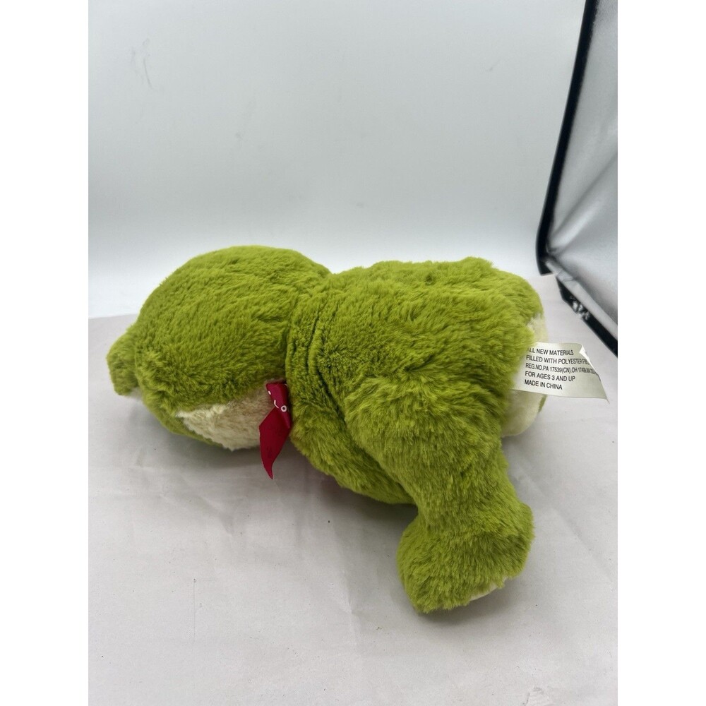 Inter American Frog Plush 10” Valentines Kiss Me Heart Stuffed Animal Green Love - Picture 13 of 13